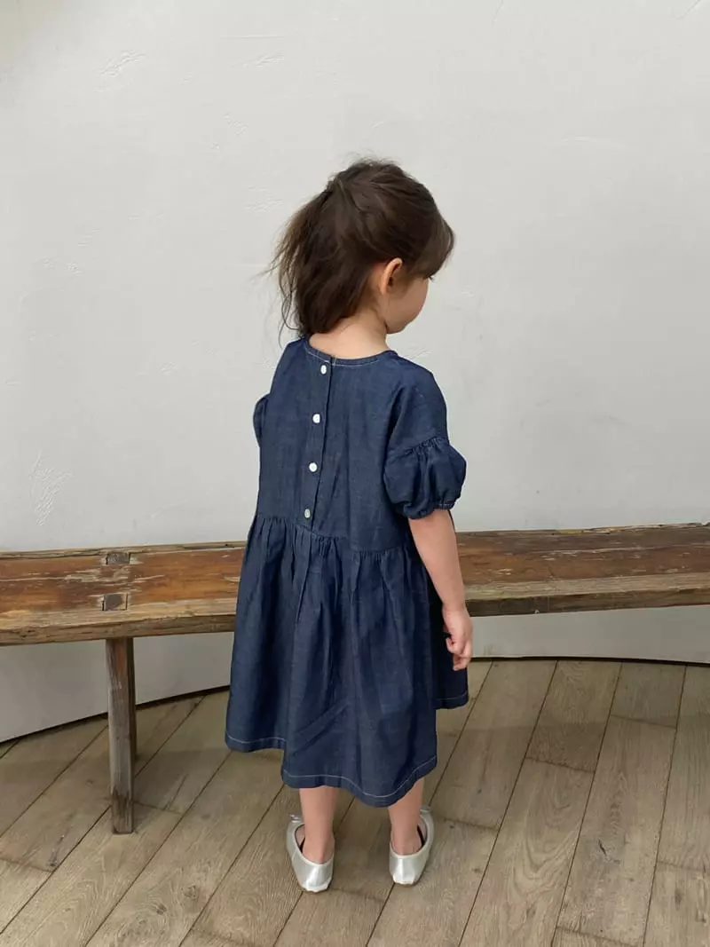 Green Tomato - Korean Children Fashion - #discoveringself - Denim One-piece - 2