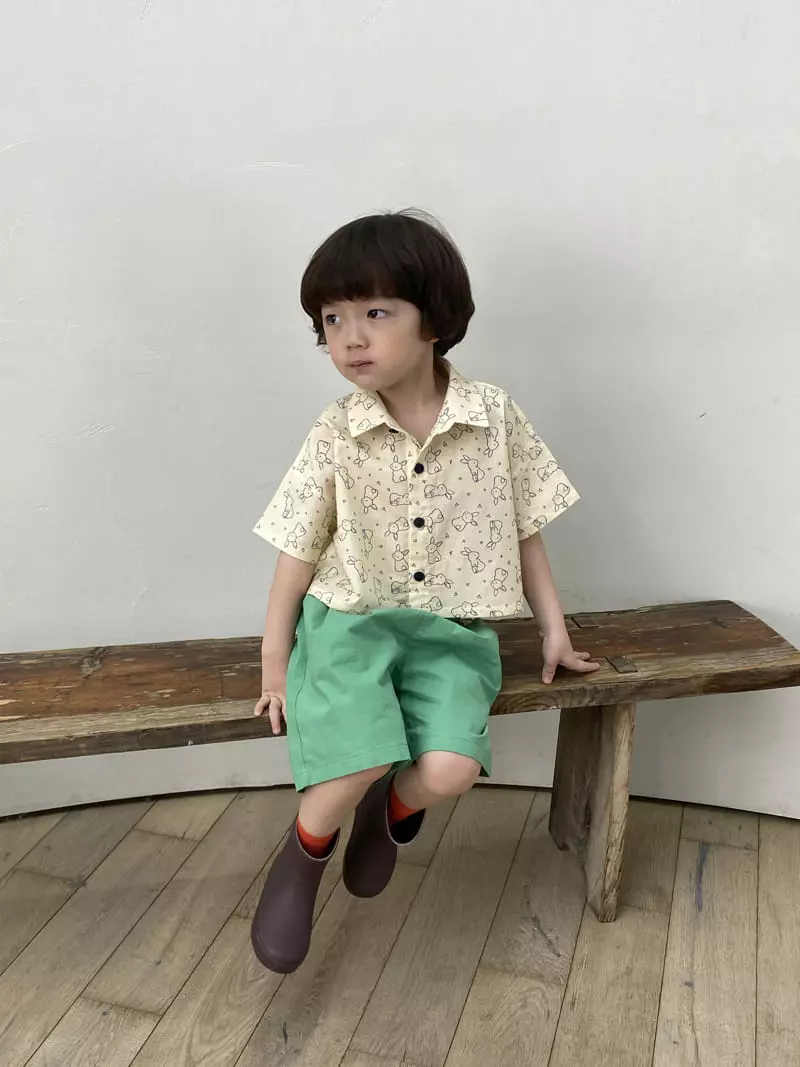 Green Tomato - Korean Children Fashion - #kidsshorts - Rabbit Crop Shirt - 7