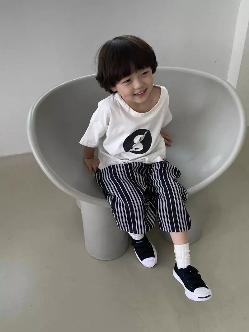 Green Tomato - Korean Children Fashion - #kidsshorts - Stripes Pants