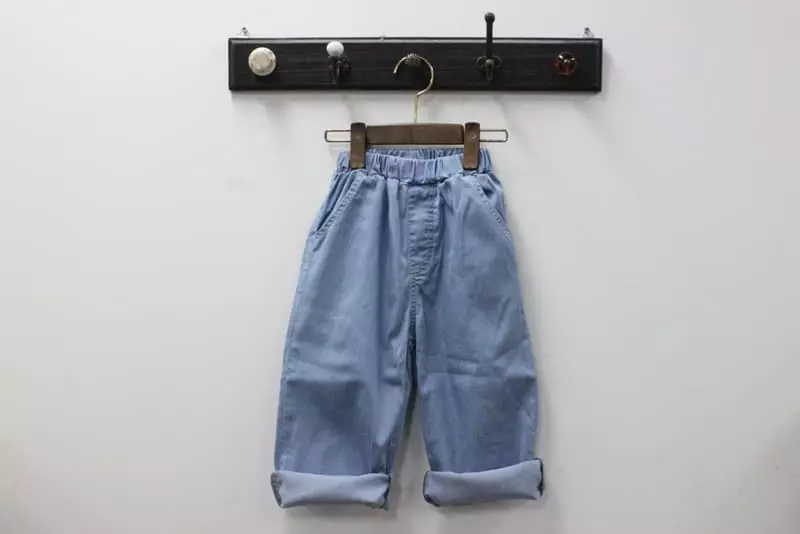 Green Tomato - Korean Children Fashion - #kidsstore - Denim Span Pants - 4