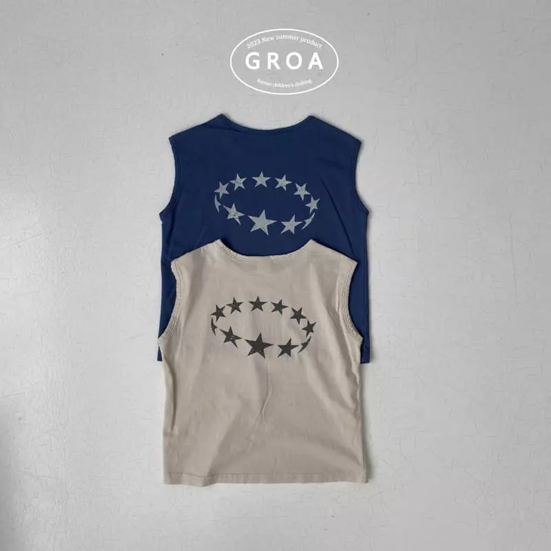 Groa - Korean Children Fashion - #childofig - Star Sleeveless - 6