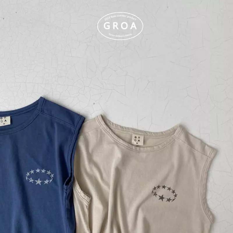 Groa - Korean Children Fashion - #childrensboutique - Star Sleeveless - 8