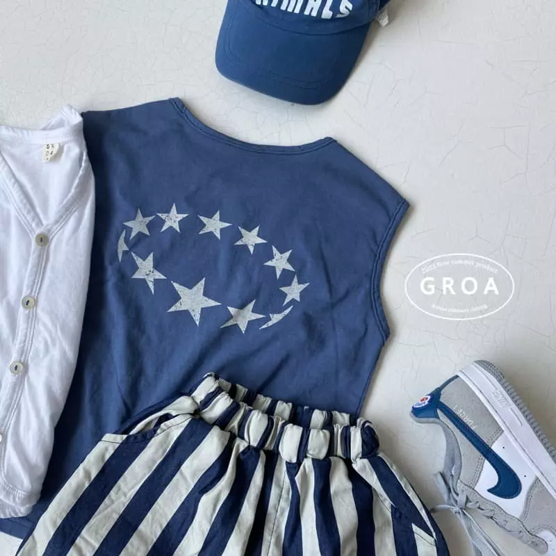 Groa - Korean Children Fashion - #discoveringself - Star Sleeveless - 10