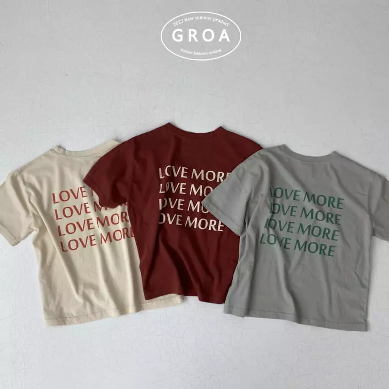 Groa - Korean Children Fashion - #kidzfashiontrend - Love More Tee - 9