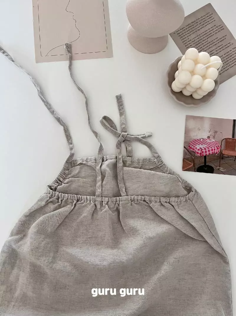 Guru Guru - Korean Baby Fashion - #babyfever - Linen Dungarees - 2