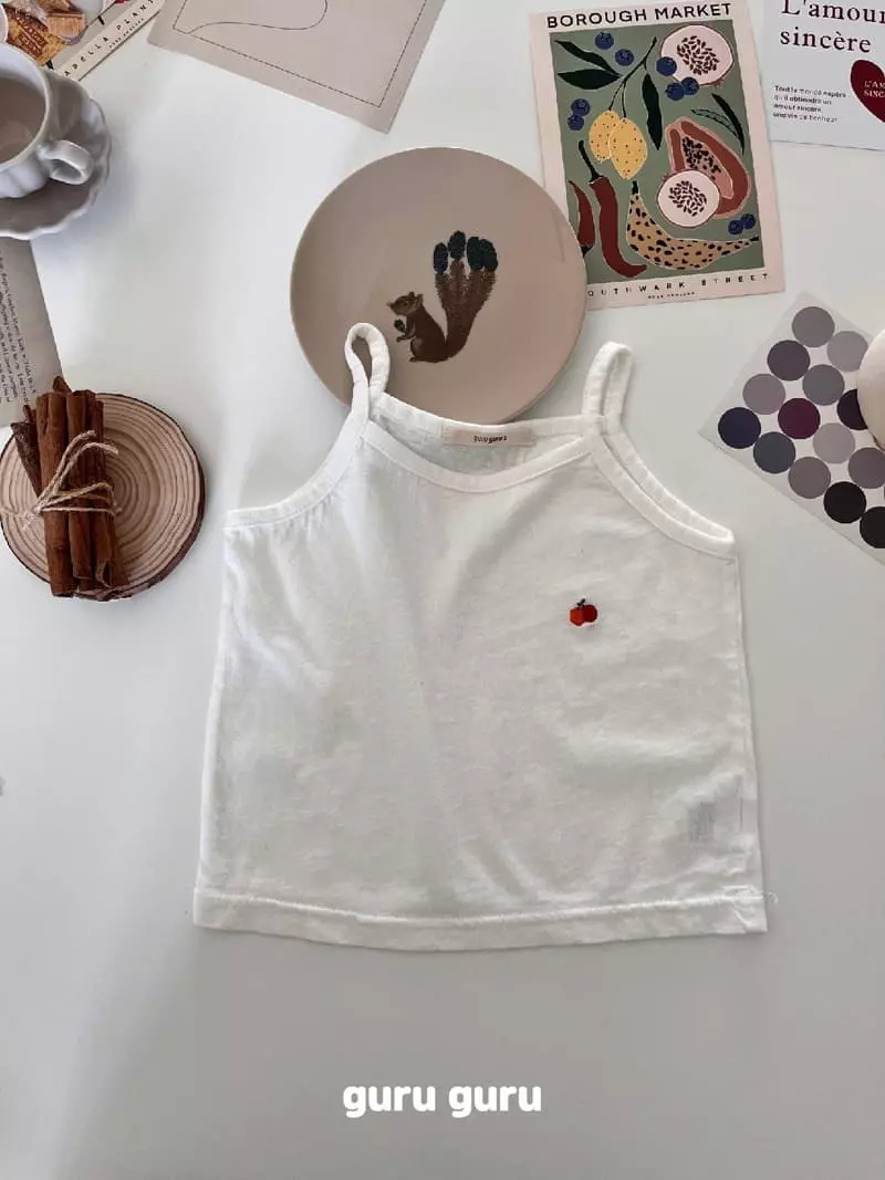 Guru Guru - Korean Baby Fashion - #babygirlfashion - Cherry Sleeveless - 4