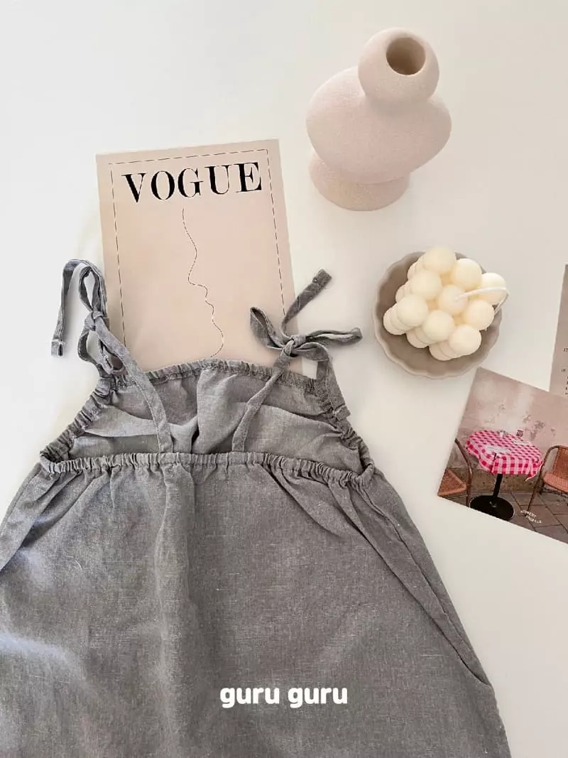 Guru Guru - Korean Baby Fashion - #babyoninstagram - Linen Dungarees - 5