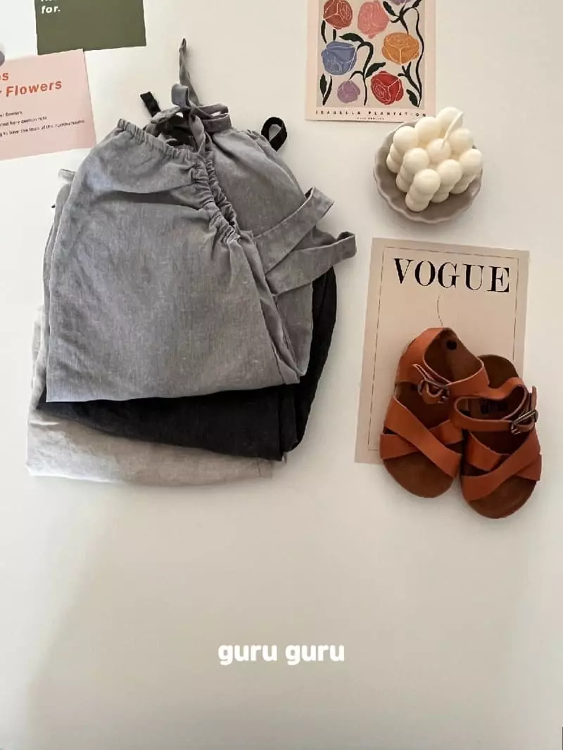 Guru Guru - Korean Baby Fashion - #babyootd - Linen Dungarees - 6