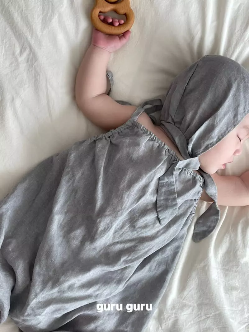 Guru Guru - Korean Baby Fashion - #babyootd - Linen Bonnet - 5