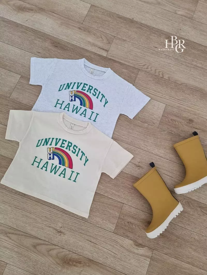 Haebaragi - Korean Children Fashion - #kidsstore - Hawai Tee - 3