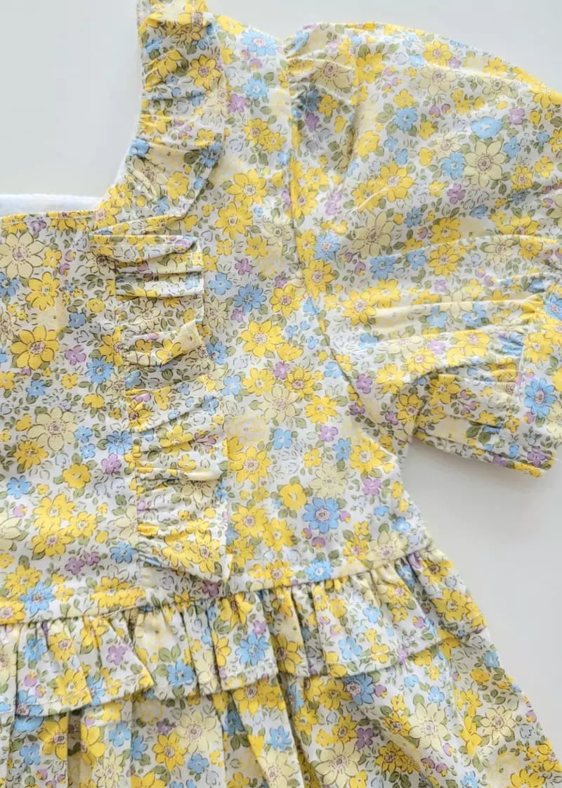 Hanacoco - Korean Children Fashion - #childofig - Flower Frill One-pice - 4