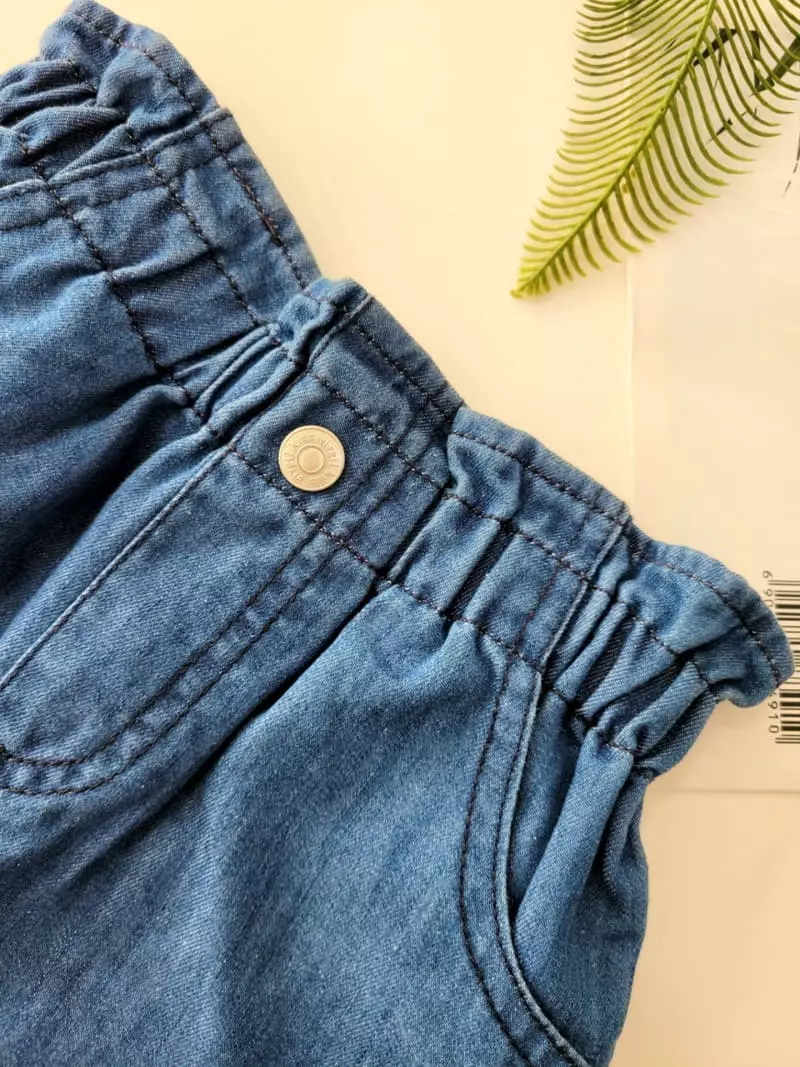 Hanacoco - Korean Children Fashion - #fashionkids - Frill Denim Shorts - 2