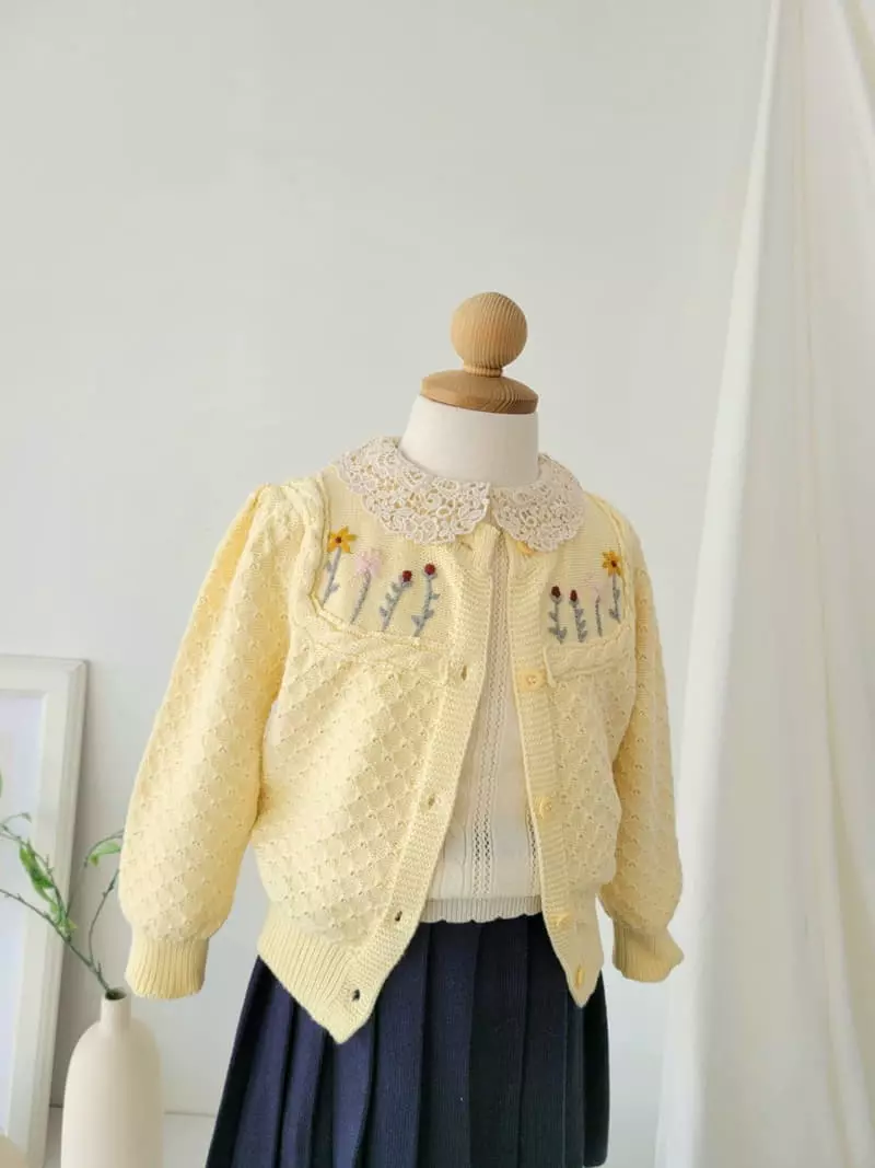 Hanacoco - Korean Children Fashion - #kidsshorts - Flower Cardigan - 6