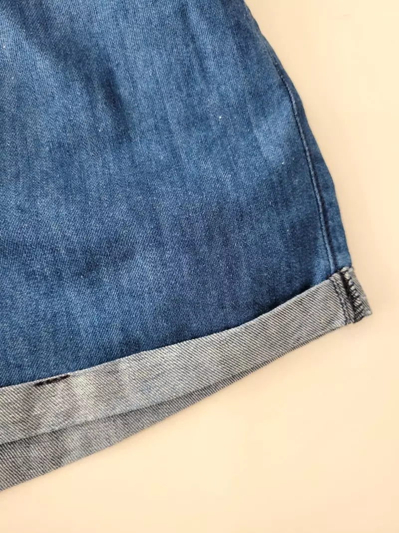 Hanacoco - Korean Children Fashion - #kidsshorts - Frill Denim Shorts - 3
