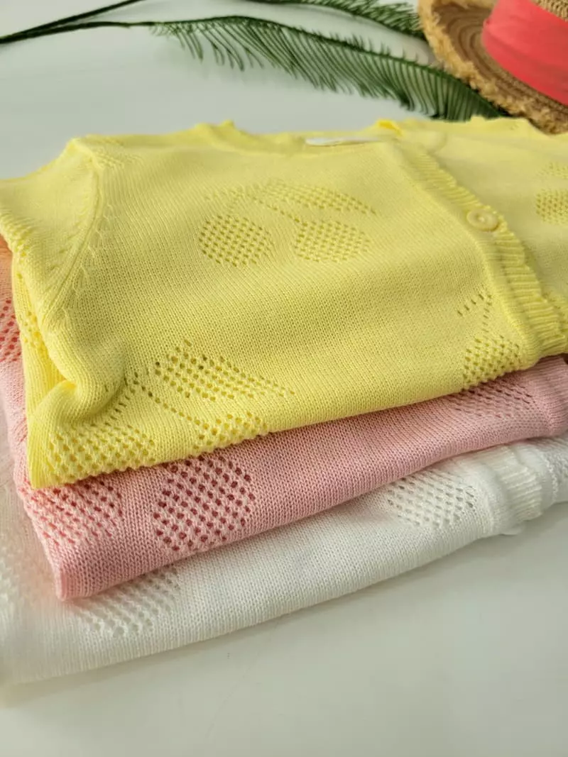 Hanacoco - Korean Children Fashion - #kidsstore - Summer Cherry Cardigan - 7