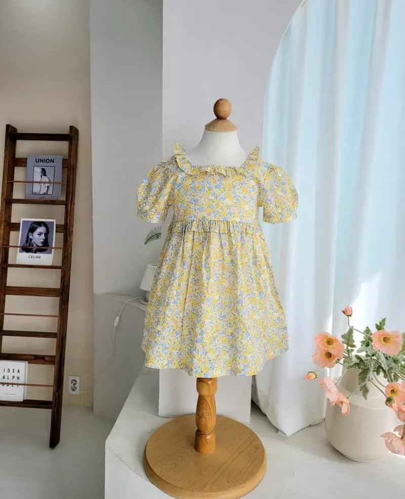 Hanacoco - Korean Children Fashion - #stylishchildhood - Flower Frill One-pice - 2