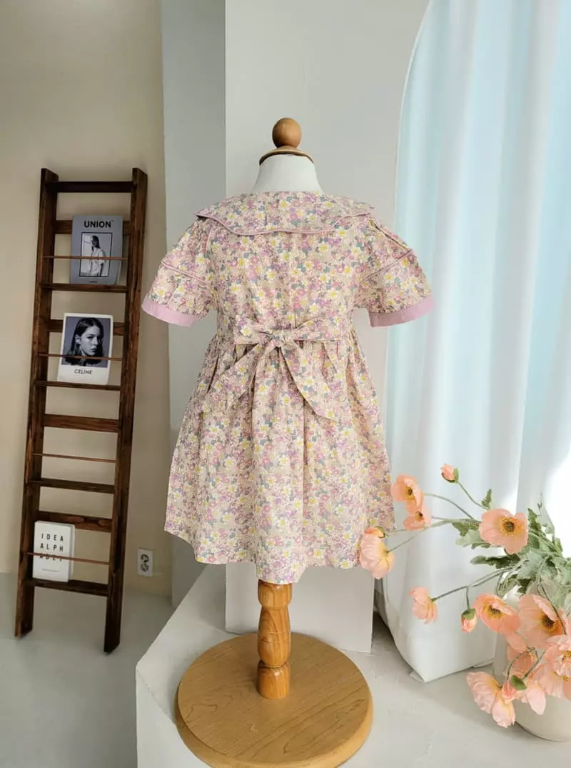 Hanacoco - Korean Children Fashion - #todddlerfashion - Flower Collar One-pice