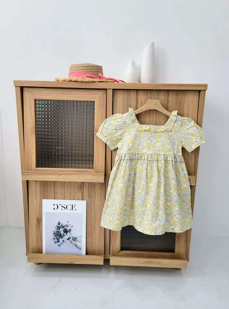 Hanacoco - Korean Children Fashion - #toddlerclothing - Flower Frill One-pice