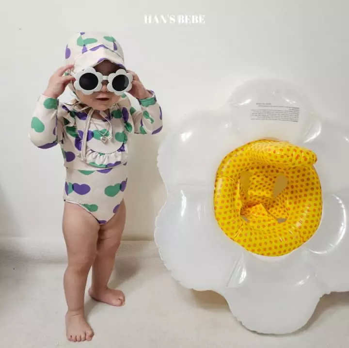 Han's - Korean Baby Fashion - #babyboutiqueclothing - Bebe Prelin Swimwear (Hat+Swimwear)