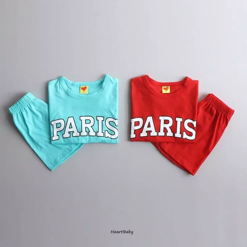 Heart Baby - Korean Children Fashion - #childofig - Paris Top Bottom Set - 6