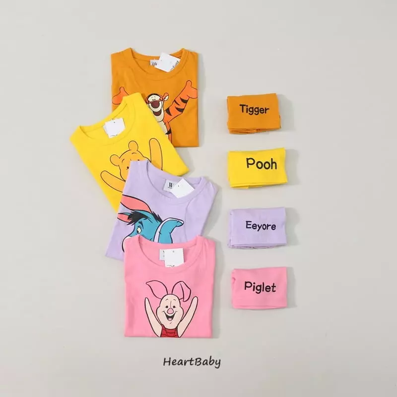 Heart Baby - Korean Children Fashion - #childofig - P And Friends Top Bottom Set - 3