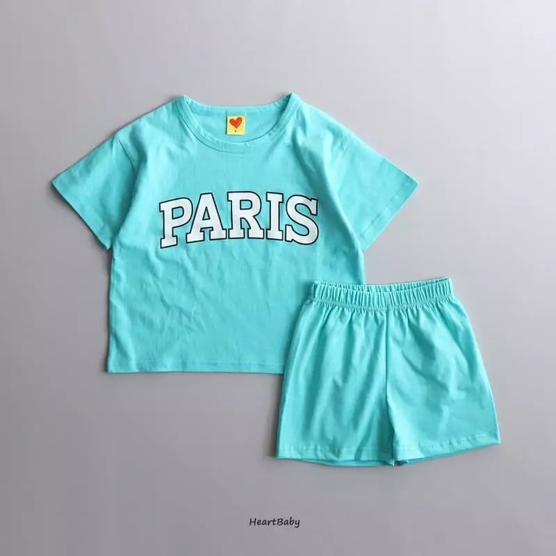Heart Baby - Korean Children Fashion - #fashionkids - Paris Top Bottom Set - 11
