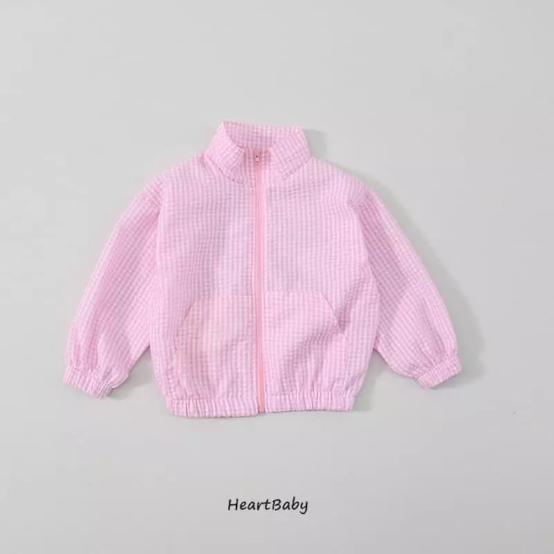 Heart Baby - Korean Children Fashion - #magicofchildhood - Jijimi Check Windbreaker - 7
