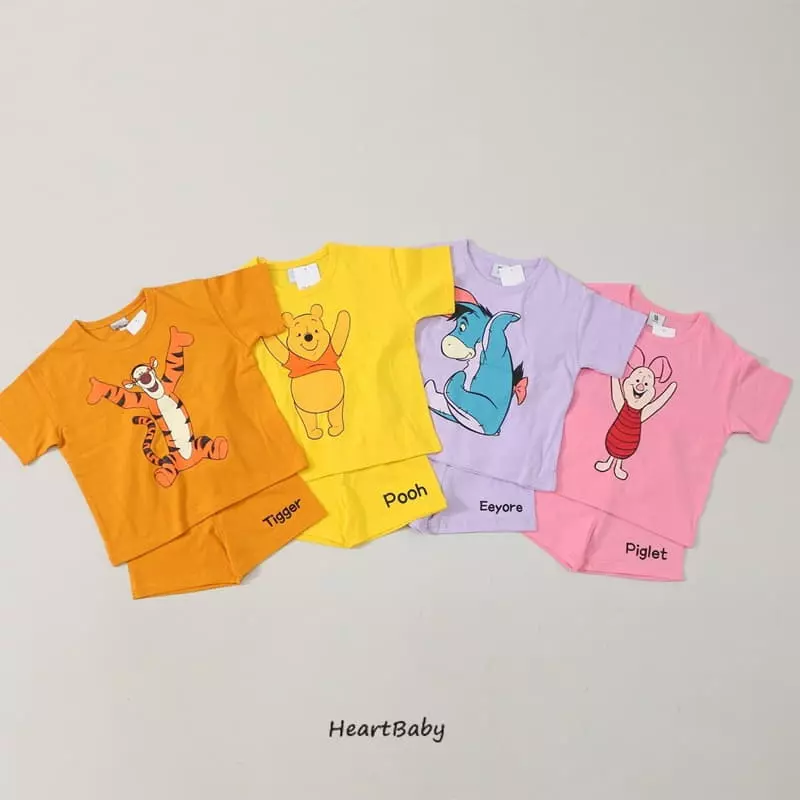 Heart Baby - Korean Children Fashion - #minifashionista - P And Friends Top Bottom Set