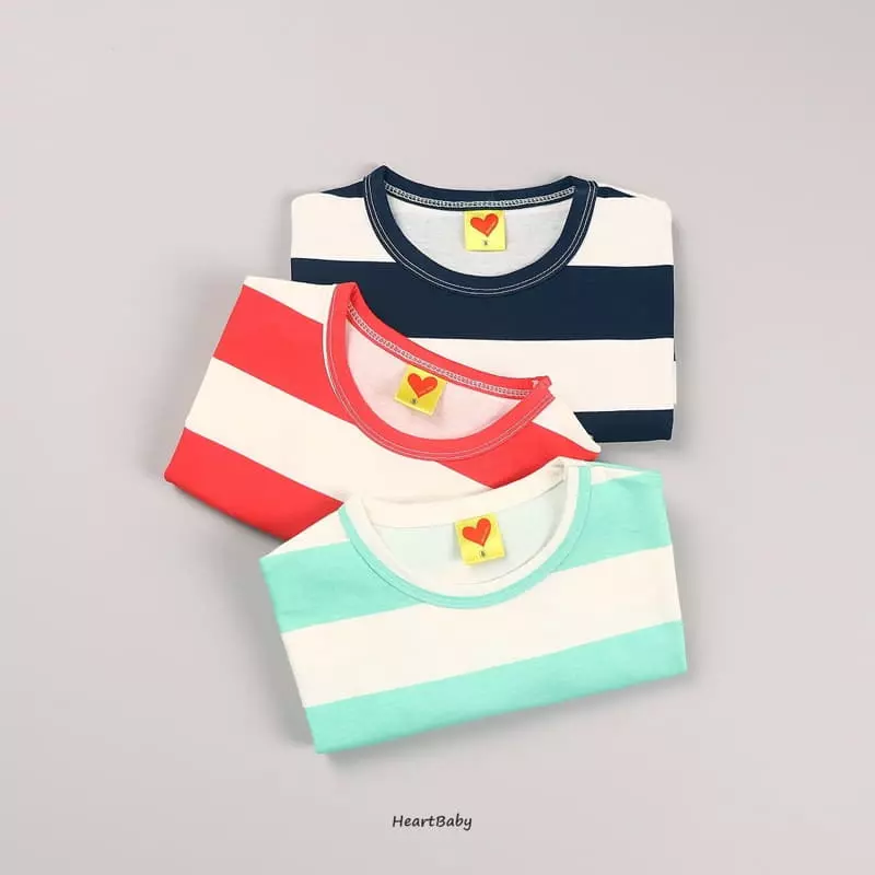 Heart Baby - Korean Children Fashion - #prettylittlegirls - Big Stripes Tee - 5
