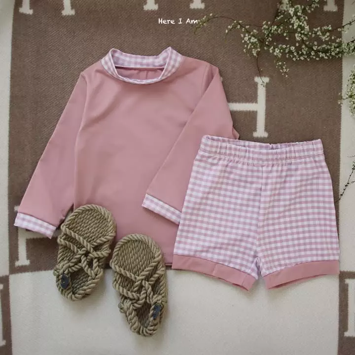 Here I Am - Korean Children Fashion - #kidsshorts - Salty Rashguard Short Set - 5