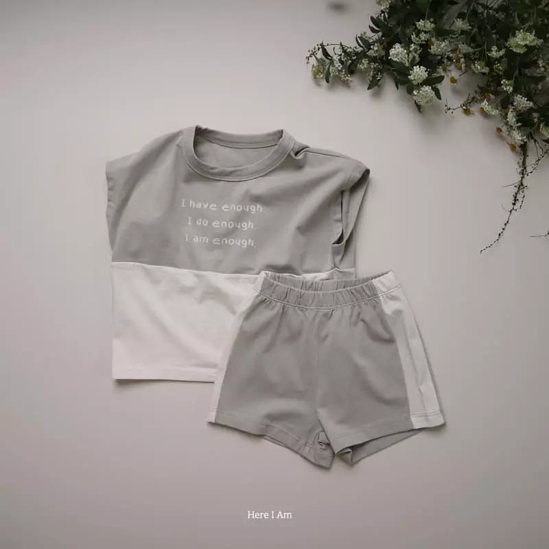 Here I Am - Korean Children Fashion - #magicofchildhood - Enough Top Bottom Set - 7