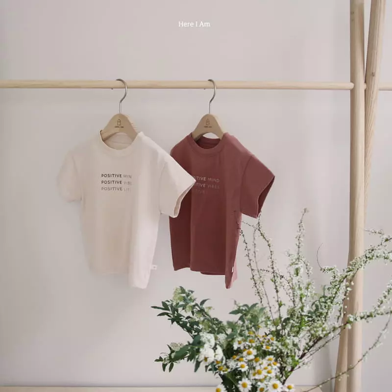 Here I Am - Korean Children Fashion - #minifashionista - Postive Tee