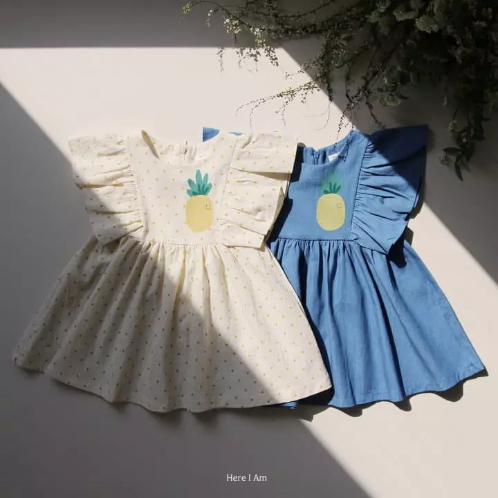 Here I Am - Korean Children Fashion - #prettylittlegirls - Pine Apple One-piece - 6