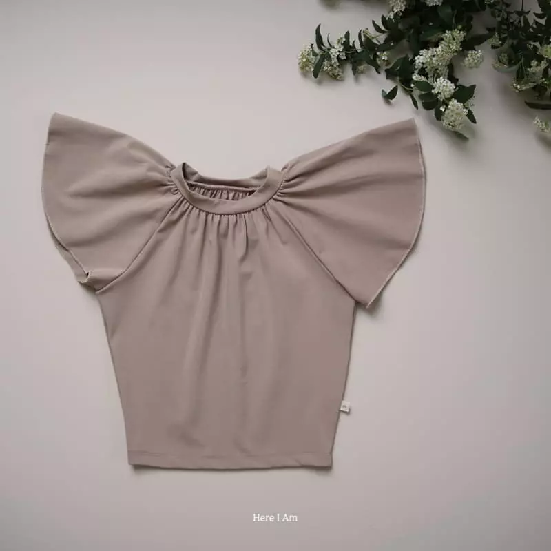 Here I Am - Korean Children Fashion - #minifashionista - Frill Swim Tee with mom - 4