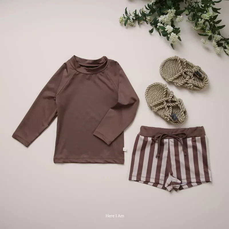 Here I Am - Korean Children Fashion - #prettylittlegirls - Wood Rashguard - 2