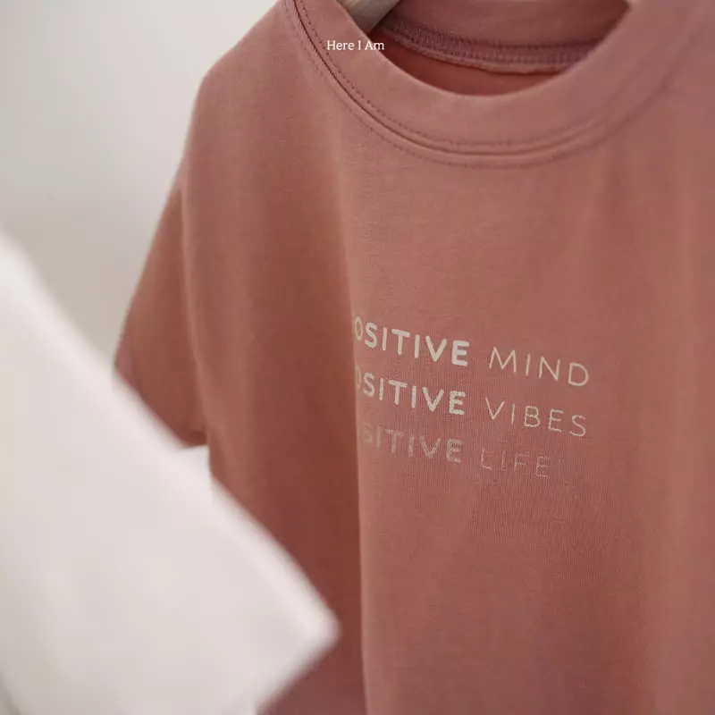 Here I Am - Korean Children Fashion - #todddlerfashion - Postive Tee - 3