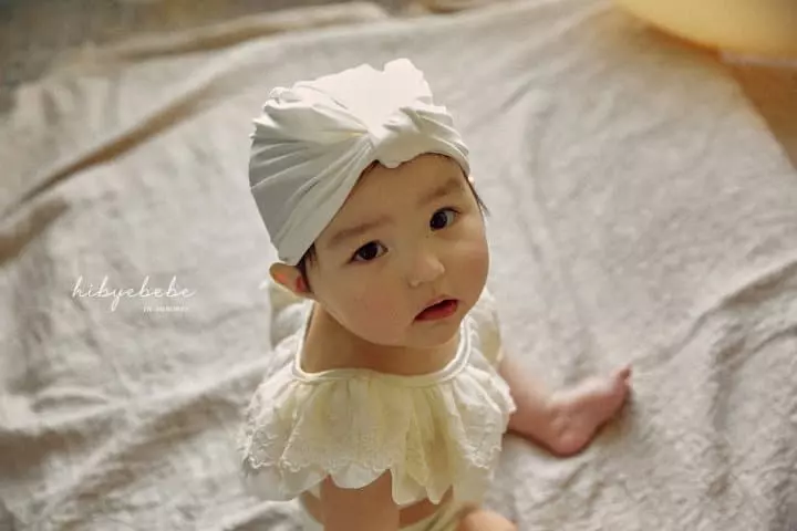 Hi Byebebe - Korean Baby Fashion - #babygirlfashion - Bebe Tube Top Swimwear with Hat - 9