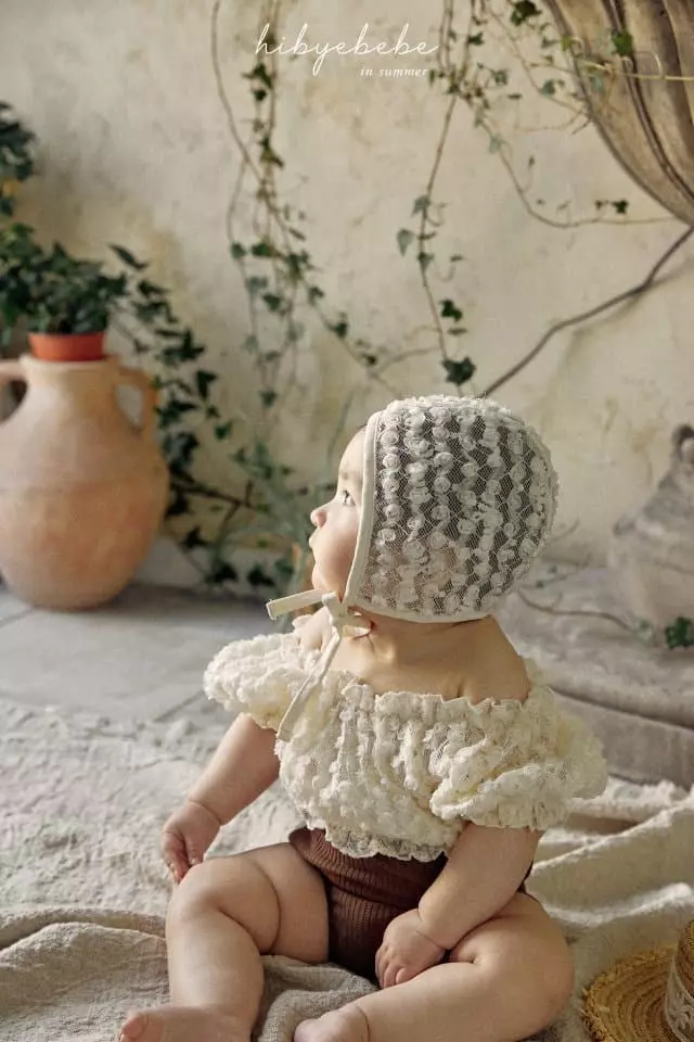 Hi Byebebe - Korean Baby Fashion - #babylifestyle - Bebe Moca Lace Swimwear with Hat - 9