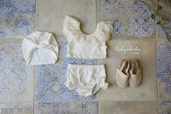 Hi Byebebe - Korean Baby Fashion - #babyoninstagram - Bebe Tube Top Swimwear with Hat - 11