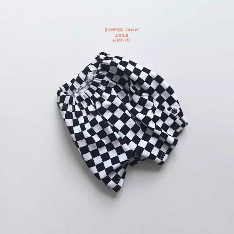 Hikiki - Korean Children Fashion - #designkidswear - Checker Shorts