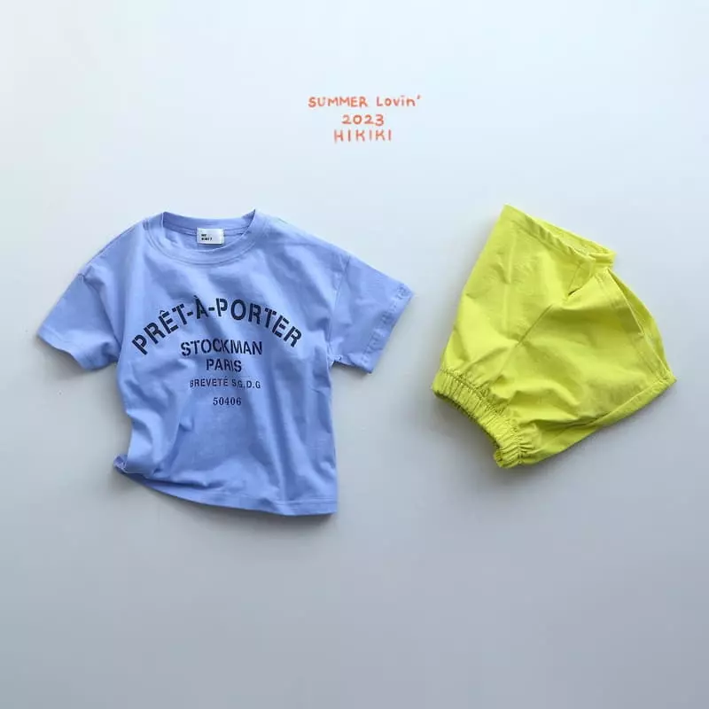 Hikiki - Korean Children Fashion - #kidsshorts - Two Tone Top Bottom Set