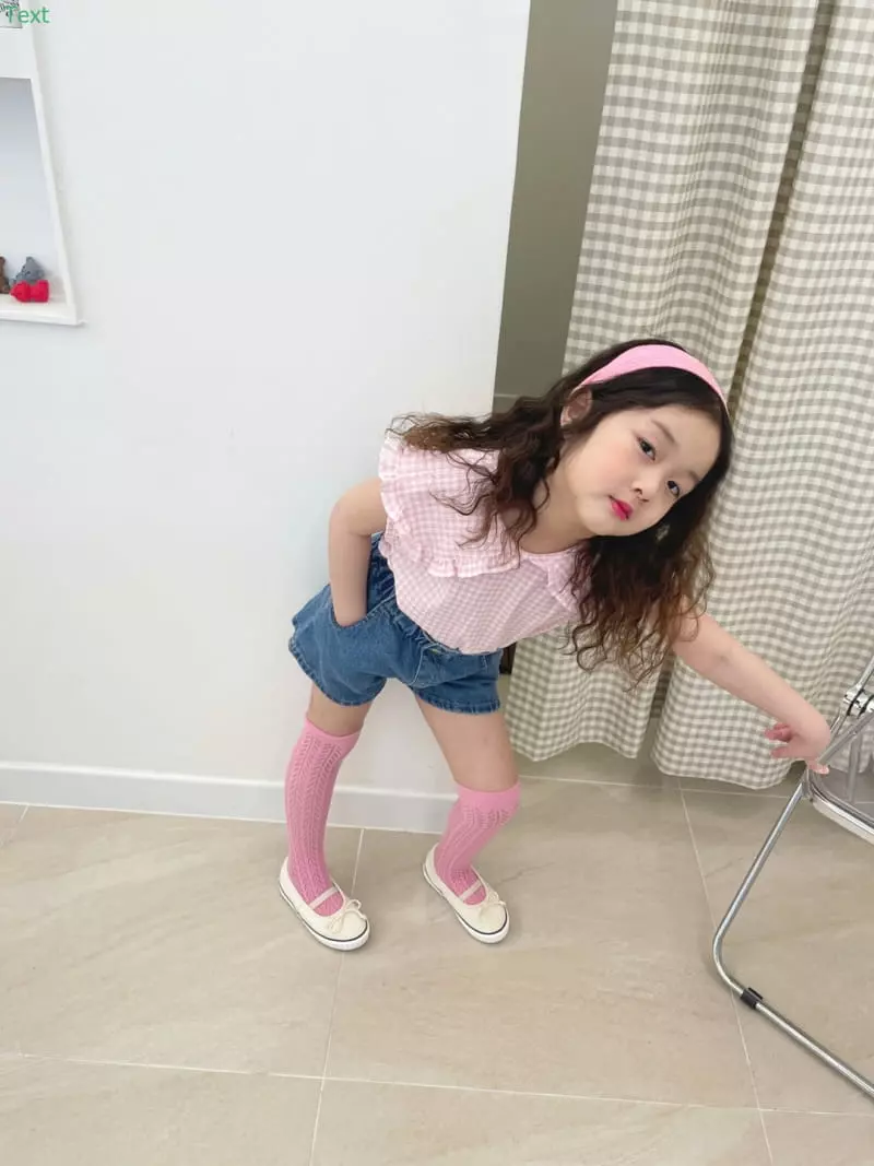 Honeybee - Korean Children Fashion - #childofig - Check Sleeveless Blouse - 3