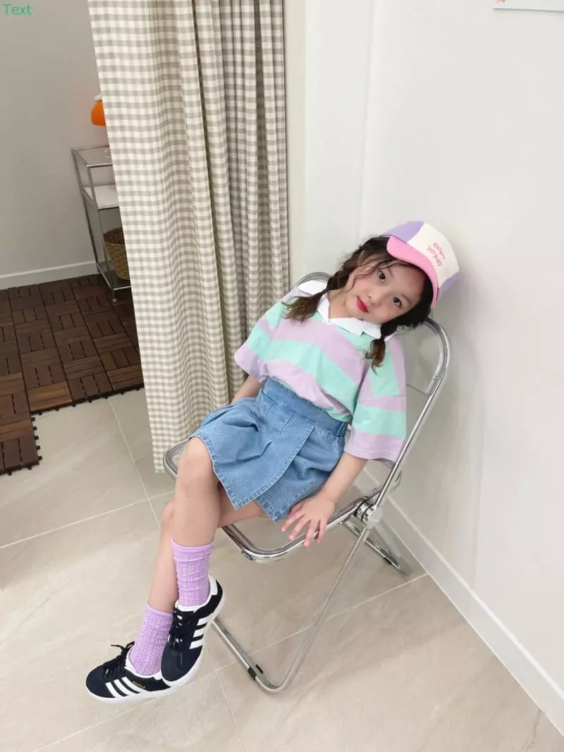 Honeybee - Korean Children Fashion - #kidzfashiontrend - Stripes Collar Tee
