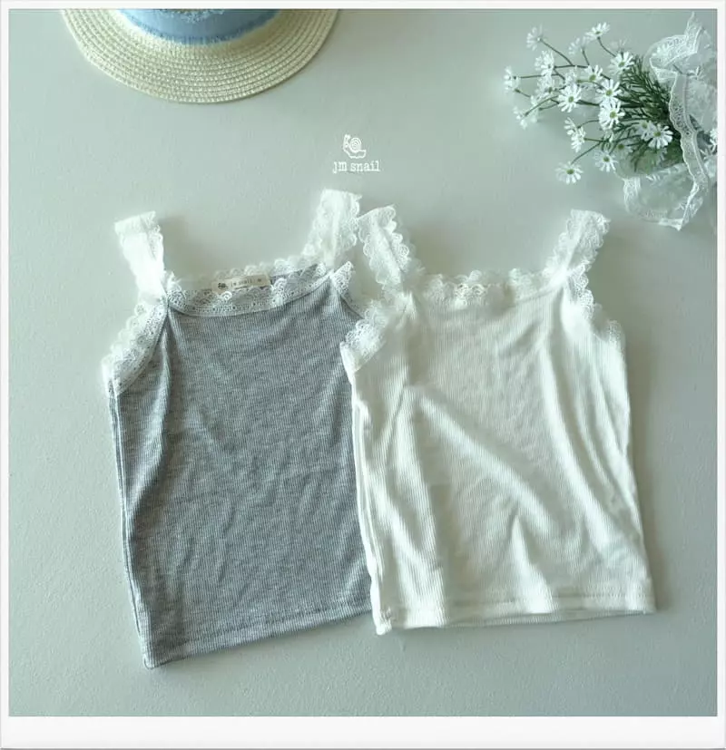 JM Snail - Korean Children Fashion - #Kfashion4kids - Lace Rib Sleeveless - 3
