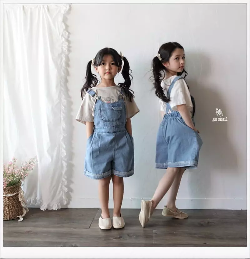 JM Snail - Korean Children Fashion - #childofig - Roll UP Dungarees - 6