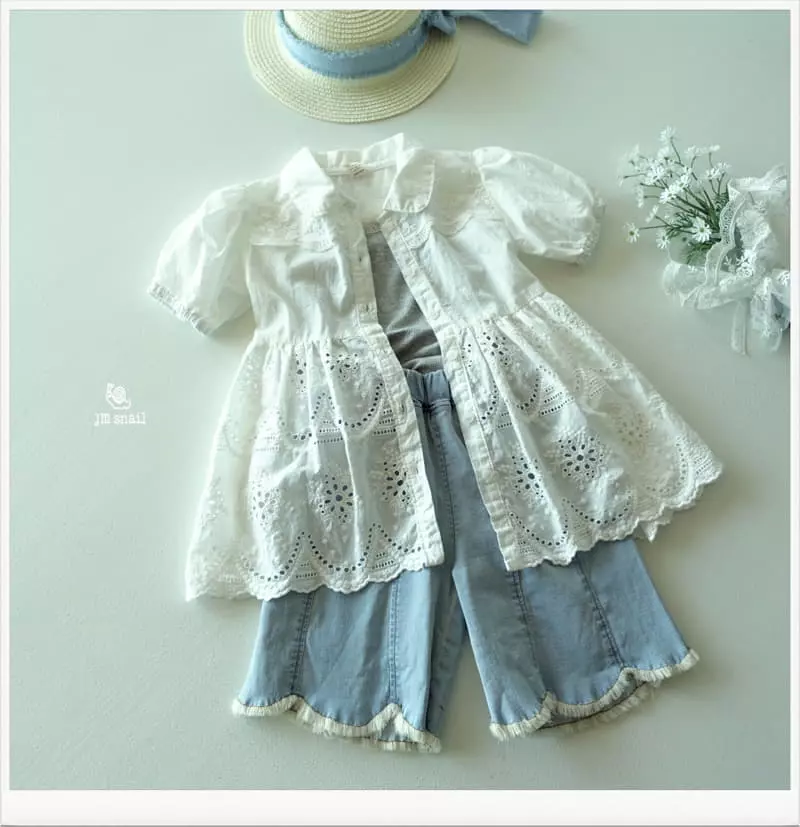 JM Snail - Korean Children Fashion - #childrensboutique - Lace Rib Sleeveless - 10