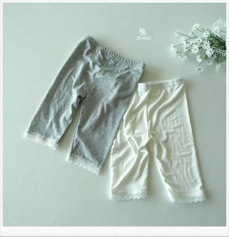 JM Snail - Korean Children Fashion - #childrensboutique - Tencel Lace Leggings