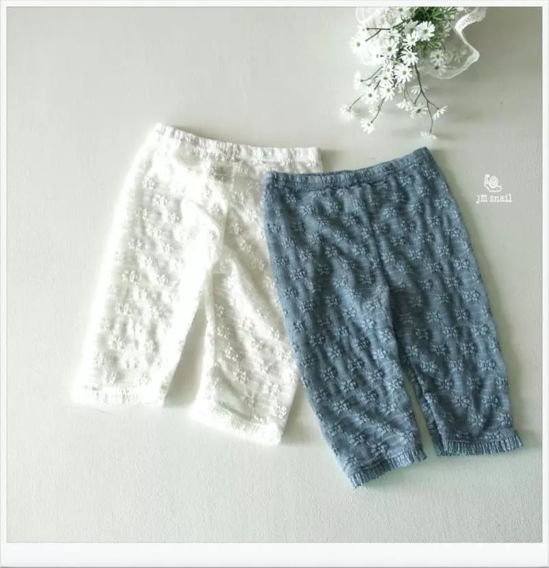 JM Snail - Korean Children Fashion - #fashionkids - Flower Lace Leggings - 4