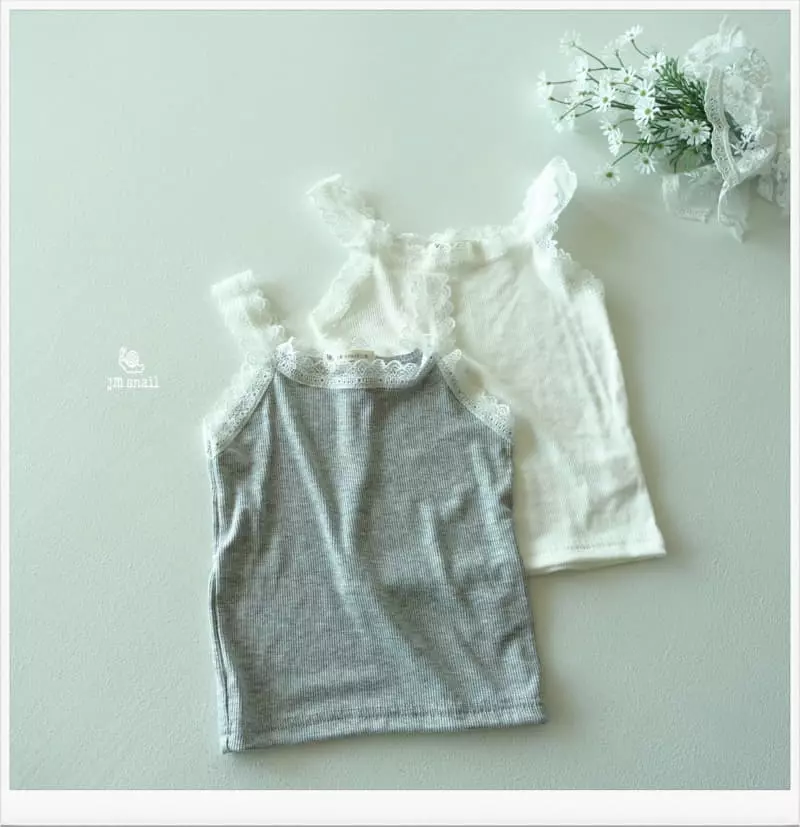 JM Snail - Korean Children Fashion - #Kfashion4kids - Lace Rib Sleeveless - 4