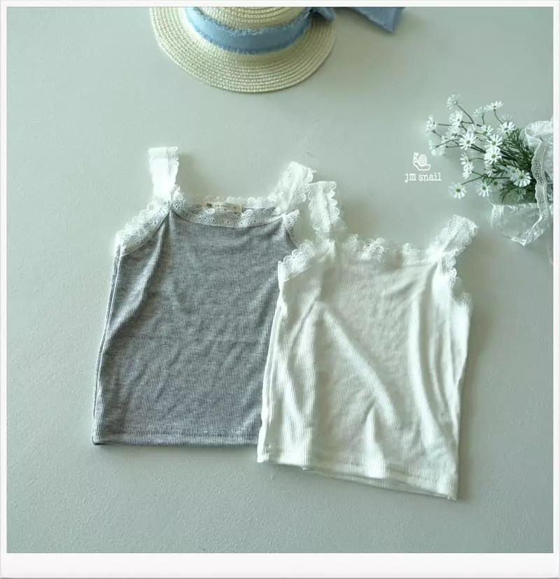 JM Snail - Korean Children Fashion - #magicofchildhood - Lace Rib Sleeveless - 5